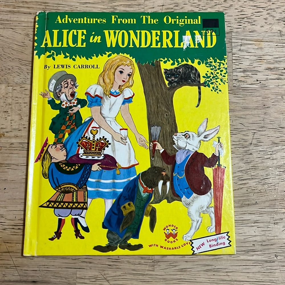 Vintage Children's Book Alice In Wonderland Wonder Books